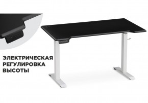 Компьютерный стол Маркос с механизмом подъема 140х80х75 черная шагрень / белый в Верхней Салде - verhnyaya-salda.ok-mebel.com | фото 14