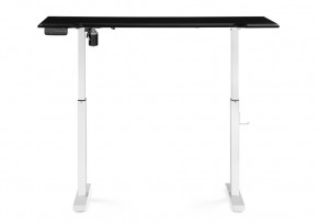 Компьютерный стол Маркос с механизмом подъема 140х80х75 черная шагрень / белый в Верхней Салде - verhnyaya-salda.ok-mebel.com | фото 4
