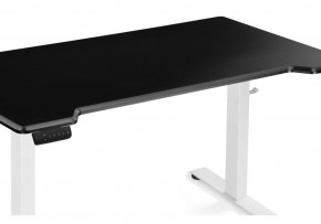 Компьютерный стол Маркос с механизмом подъема 140х80х75 черная шагрень / белый в Верхней Салде - verhnyaya-salda.ok-mebel.com | фото 6