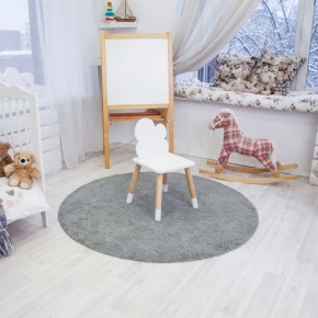 Комплект детский стол КРУГЛЫЙ и два стула ОБЛАЧКО ROLTI Baby (белая столешница/белое сиденье/береза ножки) в Верхней Салде - verhnyaya-salda.ok-mebel.com | фото 3