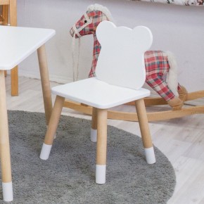 Комплект детской мебели стол и два стула Мишутка (Белый/Белый/Береза) в Верхней Салде - verhnyaya-salda.ok-mebel.com | фото 2