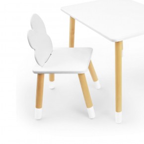 Комплект детской мебели стол и два стула Облачко (Белый/Белый/Береза) в Верхней Салде - verhnyaya-salda.ok-mebel.com | фото 2