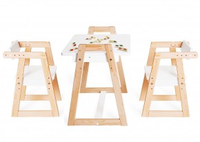 Комплект детской мебели стол и  два стула Я САМ "Лофт-Дуо" (Белый) в Верхней Салде - verhnyaya-salda.ok-mebel.com | фото 1