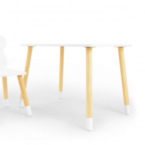 Комплект детской мебели стол и стул Корона (Белый/Белый/Береза) в Верхней Салде - verhnyaya-salda.ok-mebel.com | фото 2
