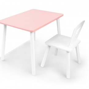 Комплект детской мебели стол и стул Корона (Розовый/Белый/Белый) в Верхней Салде - verhnyaya-salda.ok-mebel.com | фото 2