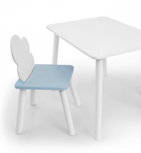 Комплект детской мебели стол и стул Облачко (Белый/Голубой/Белый) в Верхней Салде - verhnyaya-salda.ok-mebel.com | фото 1