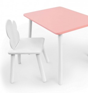 Комплект детской мебели стол и стул Облачко (Розывый/Белый/Белый) в Верхней Салде - verhnyaya-salda.ok-mebel.com | фото 1