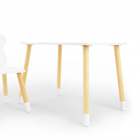 Комплект детской мебели стол и стул Звездочка (Белый/Белый/Береза) в Верхней Салде - verhnyaya-salda.ok-mebel.com | фото