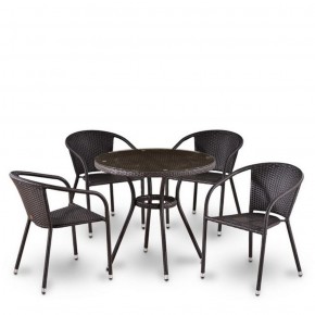 Комплект плетеной мебели T282ANT/Y137C-W53 Brown (4+1) в Верхней Салде - verhnyaya-salda.ok-mebel.com | фото