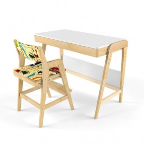 Комплект растущий стол и стул с чехлом 38 попугаев «Вуди» (Белый, Без покрытия, Монстры) в Верхней Салде - verhnyaya-salda.ok-mebel.com | фото