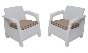 Комплект уличной мебели Yalta Premium Terrace Set (Ялта) белый (+подушки под спину) в Верхней Салде - verhnyaya-salda.ok-mebel.com | фото 4