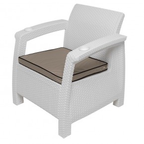 Комплект уличной мебели Yalta Premium Terrace Triple Set (Ялта) белый (+подушки под спину) в Верхней Салде - verhnyaya-salda.ok-mebel.com | фото 8