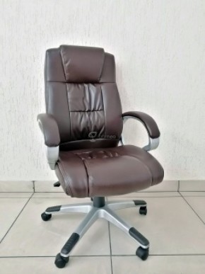 Кресло Barneo K-6 для руководителя (коричневая экокожа) в Верхней Салде - verhnyaya-salda.ok-mebel.com | фото 1