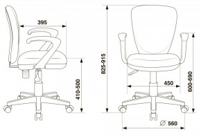 Кресло детское Бюрократ KD-W10AXSN/26-25 серый в Верхней Салде - verhnyaya-salda.ok-mebel.com | фото 4