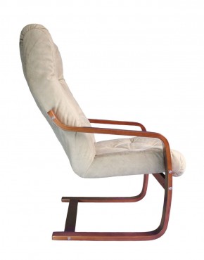Кресло для отдыха (пружинка) Магнат 102-З-КР замша КРЕМ в Верхней Салде - verhnyaya-salda.ok-mebel.com | фото 2
