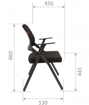 Кресло для посетителей CHAIRMAN NEXX (ткань стандарт черный/сетка DW-01) в Верхней Салде - verhnyaya-salda.ok-mebel.com | фото 7