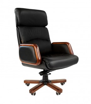 Кресло для руководителя CHAIRMAN 417 (Натуральная кожа) Черное в Верхней Салде - verhnyaya-salda.ok-mebel.com | фото