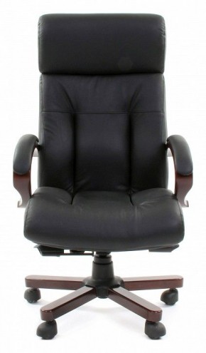 Кресло для руководителя Chairman 421 черный/орех темный, черный в Верхней Салде - verhnyaya-salda.ok-mebel.com | фото 2