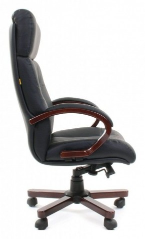 Кресло для руководителя Chairman 421 черный/орех темный, черный в Верхней Салде - verhnyaya-salda.ok-mebel.com | фото 3