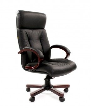 Кресло для руководителя CHAIRMAN  421 (Натуральная кожа) Черное в Верхней Салде - verhnyaya-salda.ok-mebel.com | фото