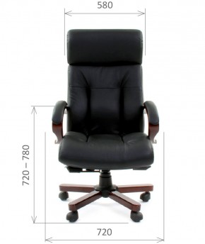 Кресло для руководителя CHAIRMAN  421 (Натуральная кожа) Черное в Верхней Салде - verhnyaya-salda.ok-mebel.com | фото 4