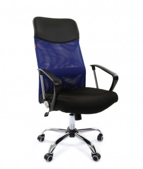 Кресло для руководителя CHAIRMAN 610 N (15-21 черный/сетка синий) в Верхней Салде - verhnyaya-salda.ok-mebel.com | фото 1