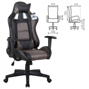 Кресло компьютерное BRABIX "GT Racer GM-100" (черное/коричневое) 531819 в Верхней Салде - verhnyaya-salda.ok-mebel.com | фото 2
