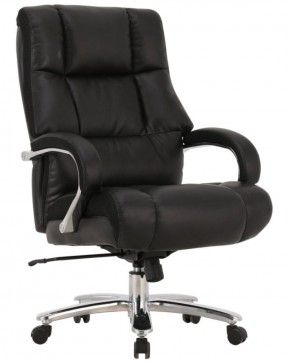 Кресло офисное BRABIX PREMIUM "Bomer HD-007" (рециклированная кожа, хром, черное) 531939 в Верхней Салде - verhnyaya-salda.ok-mebel.com | фото 1
