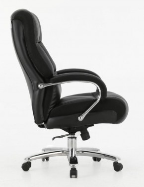 Кресло офисное BRABIX PREMIUM "Bomer HD-007" (рециклированная кожа, хром, черное) 531939 в Верхней Салде - verhnyaya-salda.ok-mebel.com | фото 3