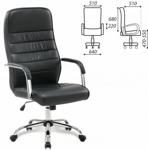 Кресло офисное BRABIX "Stark EX-547" (экокожа, хром, черное) 531948 в Верхней Салде - verhnyaya-salda.ok-mebel.com | фото 2