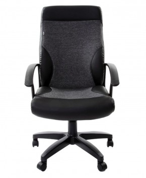 Кресло офисное BRABIX "Trust EX-535" (экокожа/черная/ткань серая) 531383 в Верхней Салде - verhnyaya-salda.ok-mebel.com | фото 3
