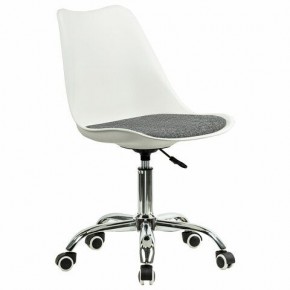 Кресло стул BRABIX "Eames MG-310 CH", хром, пластик белый, ткань серая, 532924 в Верхней Салде - verhnyaya-salda.ok-mebel.com | фото 2