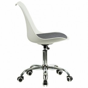 Кресло стул BRABIX "Eames MG-310 CH", хром, пластик белый, ткань серая, 532924 в Верхней Салде - verhnyaya-salda.ok-mebel.com | фото 3