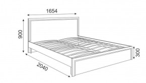 Кровать 1.6 М07 Стандарт с основанием Беатрис (Орех гепланкт) в Верхней Салде - verhnyaya-salda.ok-mebel.com | фото