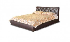 Кровать 1600 Флоренция в к/з "Классик 307 коричневый" (серия Норма) + основание + опоры в Верхней Салде - verhnyaya-salda.ok-mebel.com | фото