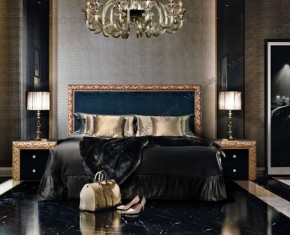Кровать 2-х спальная (1,8 м) Тиффани Premium черная/золото с мягким элементом (Антрацит) с подъемным механизмом (ТФКР180-3[3](П) в Верхней Салде - verhnyaya-salda.ok-mebel.com | фото 2