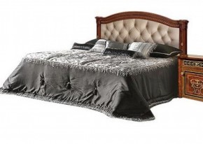 Кровать 2-х спальная с мягким изголовьем без изножья Карина-3 орех (К3КР-4[1]) в Верхней Салде - verhnyaya-salda.ok-mebel.com | фото