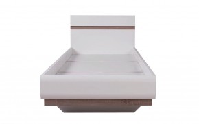 Кровать 90/TYP 90, LINATE ,цвет белый/сонома трюфель в Верхней Салде - verhnyaya-salda.ok-mebel.com | фото 3
