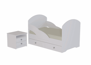 Кровать 800 ЛДСП с ящиком и бортиками (без фотопечати) в Верхней Салде - verhnyaya-salda.ok-mebel.com | фото 2