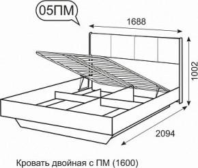 Кровать двойная 1600 с П/М Берлин 5 в Верхней Салде - verhnyaya-salda.ok-mebel.com | фото 3