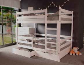 Кровать двухъярусная без крыши 80*190 Белый в Верхней Салде - verhnyaya-salda.ok-mebel.com | фото