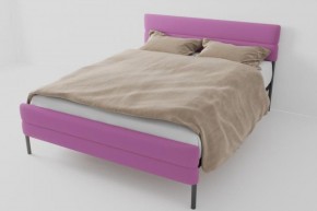 Кровать Горизонт Мини с ортопедическим основанием 800 (велюр розовый) в Верхней Салде - verhnyaya-salda.ok-mebel.com | фото