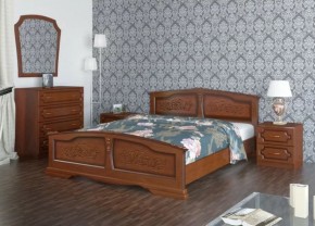 ЕЛЕНА Кровать из массива 1800 (Орех) в Верхней Салде - verhnyaya-salda.ok-mebel.com | фото 2