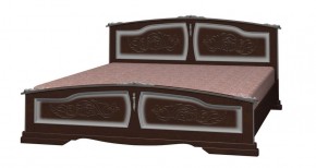 ЕЛЕНА Кровать из массива 1400 (Орех темный) в Верхней Салде - verhnyaya-salda.ok-mebel.com | фото