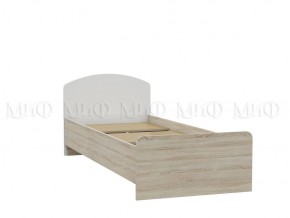 МАРТИНА Кровать 800 с настилом ЛДСП (Белый глянец/дуб сонома) в Верхней Салде - verhnyaya-salda.ok-mebel.com | фото