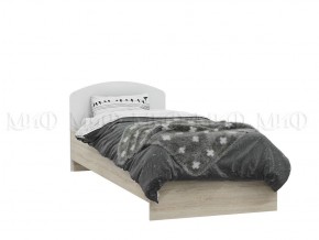 МАРТИНА Кровать 800 с настилом ЛДСП (Белый глянец/дуб сонома) в Верхней Салде - verhnyaya-salda.ok-mebel.com | фото 2