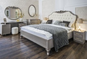 Кровать Мокко 1600 с мягким изголовьем + основание (серый камень) в Верхней Салде - verhnyaya-salda.ok-mebel.com | фото