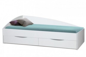 Кровать одинарная "Фея - 3" асимметричная 2000х900 (белая) в Верхней Салде - verhnyaya-salda.ok-mebel.com | фото 1