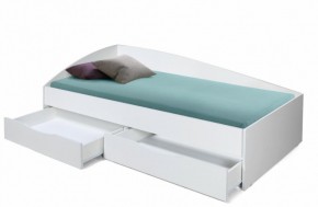 Кровать одинарная "Фея - 3" асимметричная 2000х900 (белая) в Верхней Салде - verhnyaya-salda.ok-mebel.com | фото 2