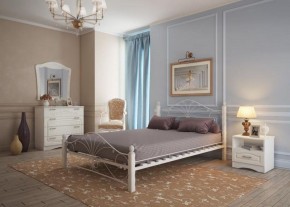 Кровать "Фортуна 1" КМД 2.01 Белая (1200*2000) (ножки-белые) с коваными элементами в Верхней Салде - verhnyaya-salda.ok-mebel.com | фото